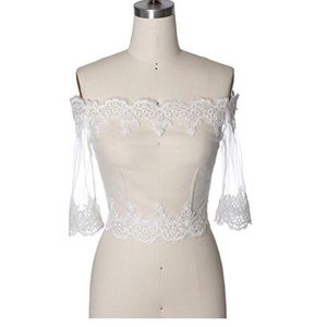 White lace wedding bolero